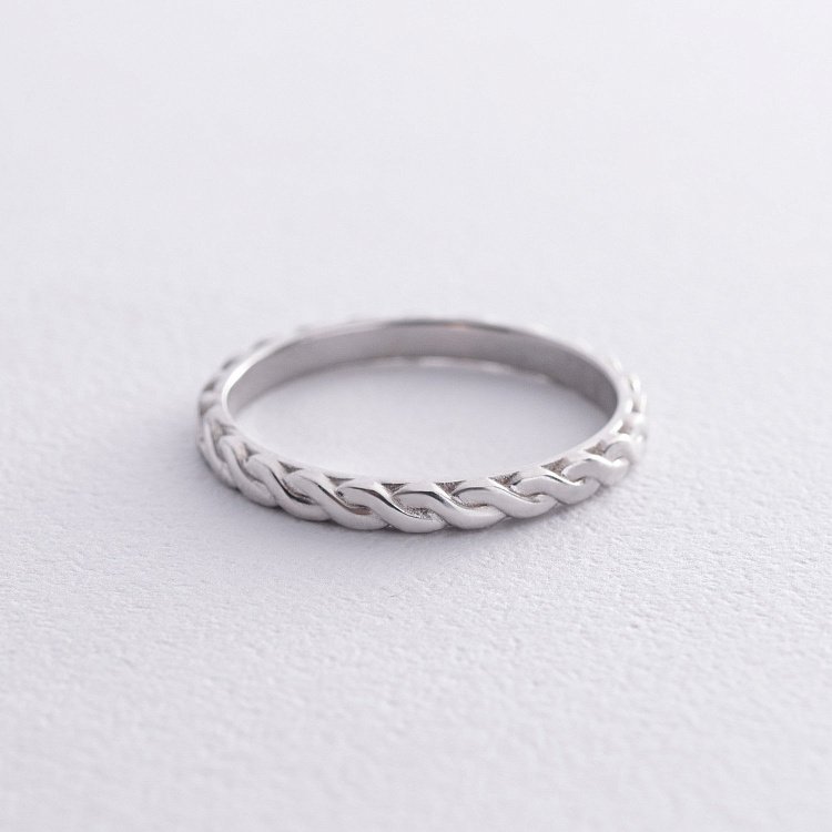 Каблучка "Косичка" у сріблі 7075 від ювелірного магазину Онікс - 2