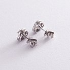 Золоті сережки - трансформери "Квіточки" з діамантами с253 от ювелирного магазина Оникс - 3