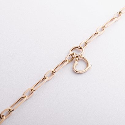 Браслет "Сердечко" в желтом золоте б05634 №3