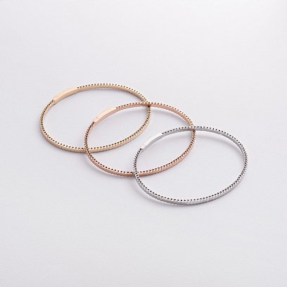 Жорсткий браслет "Kylie" у червоному золоті б05570 №6