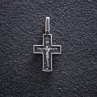Серебряный крестик " Распятие. Молитва "Спаси и сохрани" 131379 от ювелирного магазина Оникс