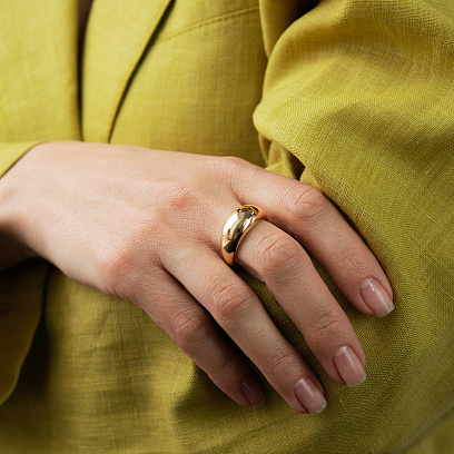 Каблучка "Ashley" у червоному золоті к08368 №4