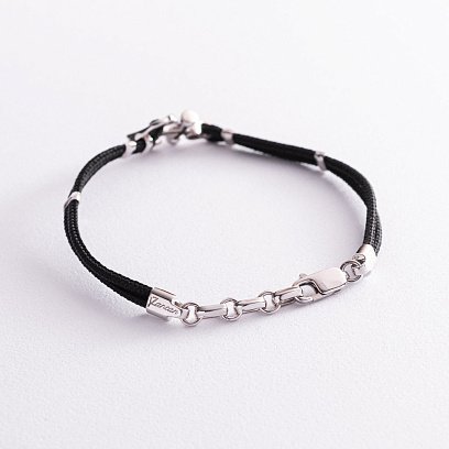 Мужской браслет Zancan из кевлара и серебра "Якорь" EXB619R-NE №4