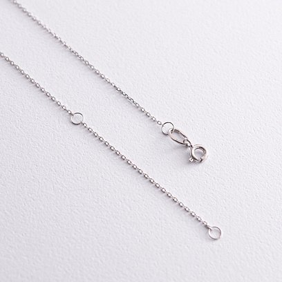 Золотое колье "Сердце" с бриллиантами 110131121 №5