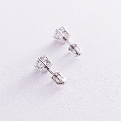 Золоті сережки-пусети (фіаніт) с06033 №2