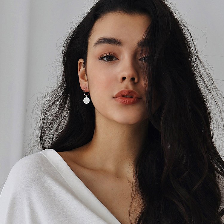 Срібні сережки 2 в 1 з монетками 122862 від ювелірного магазину Онікс - 4