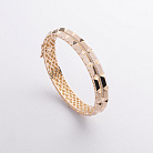 Жесткий браслет "Charlotte" с фианитами (желтое золото) б05814 от ювелирного магазина Оникс