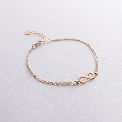 Браслет "Бесконечность" в желтом золоте б05101