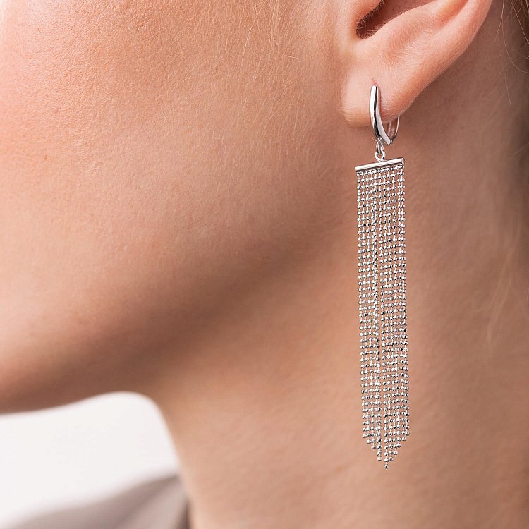 Золоті сережки "Водоспад" с07876 від ювелірного магазину Онікс