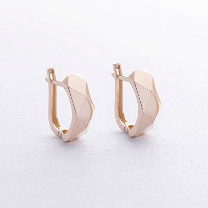 Серьги "Совершенство" в желтом золоте с08746
