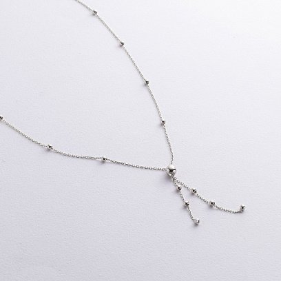 Колье "Шарики" в белом золоте кол02487