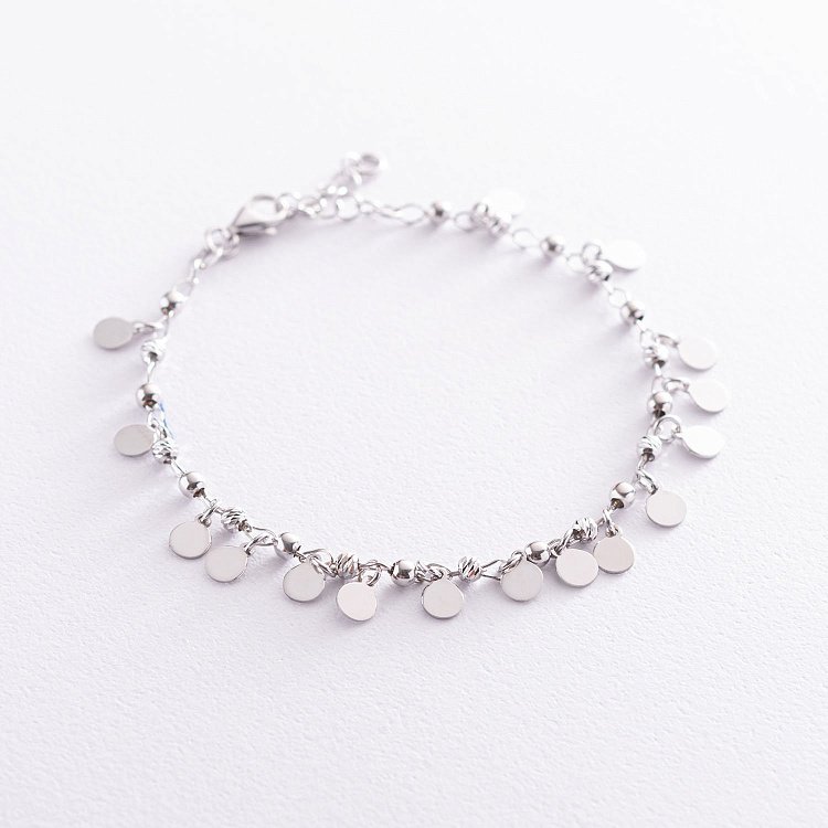 Срібний браслет "Монетки" 141499 від ювелірного магазину Онікс