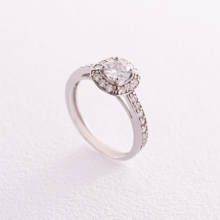 Срібна каблучка з фіанітами 773 від ювелірного магазину Онікс