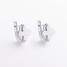 Сережки "Конюшина" в білому золоті с09649 от ювелирного магазина Оникс