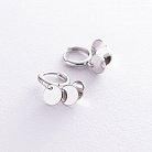Серебряные серьги-кольца "Монетки" 122849 от ювелирного магазина Оникс