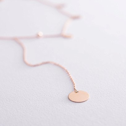 Золотое колье "Капельки" кол01625 №3