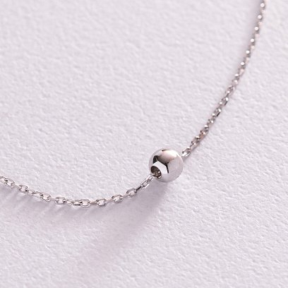 Кольє "Шар" в білому золоті (0.5 см) кол02006 №3