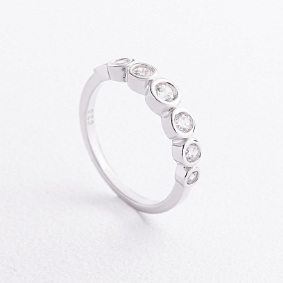 Серебряное кольцо с фианитами 112865