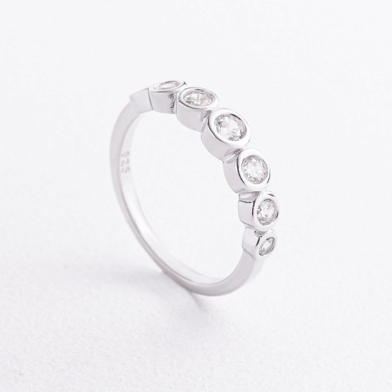 Серебряное кольцо с фианитами 112865