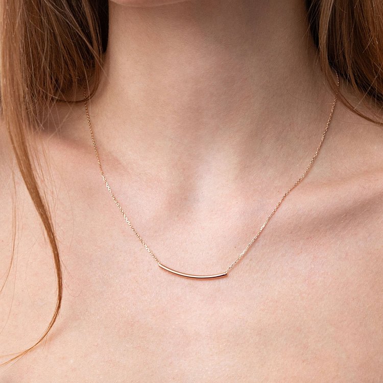 Кольє "Мінімалізм" в червоному золоті кол01984 від ювелірного магазину Онікс - 3