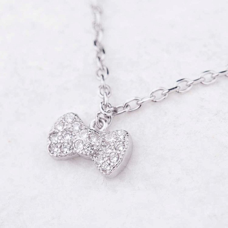 Серебряный браслет на ногу с фианитами 14932 от ювелирного магазина Оникс - 2