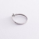 Помолвочное серебряное кольцо с фианитом 595 от ювелирного магазина Оникс - 2