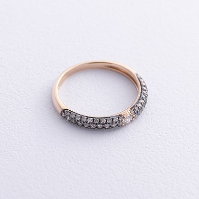 Золота каблучка з діамантами кб0525ca №5