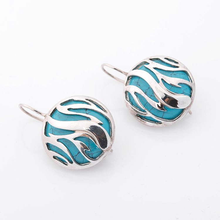 Сережки (імітація бірюза) 12600 від ювелірного магазину Онікс