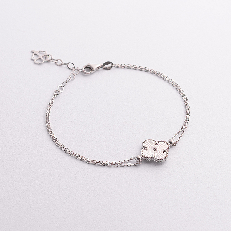 Срібний браслет "Конюшина" 141865 від ювелірного магазину Онікс