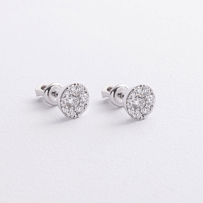 Золоті сережки - пусети з діамантами 344901121