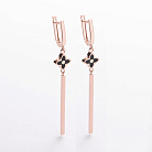 Золоті сережки "Конюшина" (емаль) с09709 от ювелирного магазина Оникс