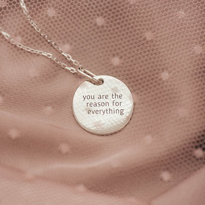 Срібний кулон "Лотос. You are the reason for everything" 132724лот №4