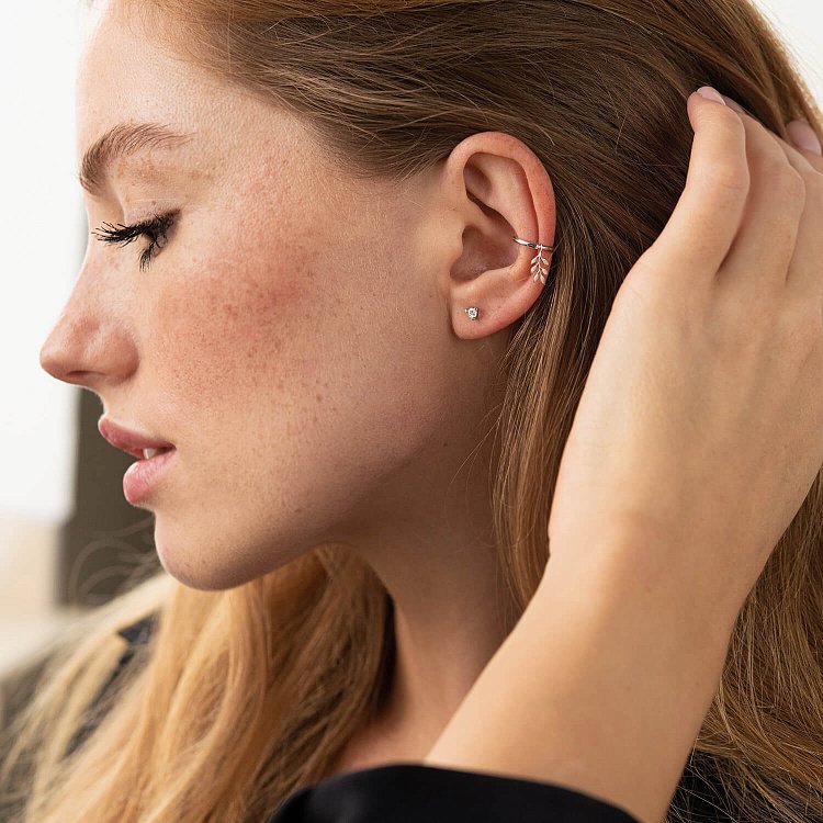 Каффа "Гілочка" у білому золоті с08047 від ювелірного магазину Онікс - 6