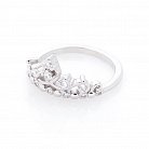 Серебряное кольцо "Корона" с фианитами 112073 от ювелирного магазина Оникс - 1