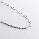 Серебряное колье "Цепочка" 908-01414 от ювелирного магазина Оникс - 4