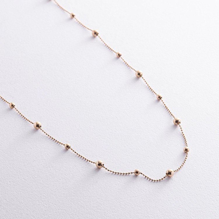 Колье "Шарики" в желтом золоте кол02014 от ювелирного магазина Оникс - 4