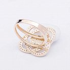 Золотое кольцо с фианитами к04741 от ювелирного магазина Оникс - 2