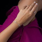 Срібний браслет "Сердечка і зірочки" 141507 от ювелирного магазина Оникс - 1