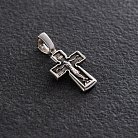 Срібний дитячий хрест "Розп'яття. Молитва" Господи, помилуй " 131651 от ювелирного магазина Оникс - 1