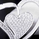 Срібна підвіска "Серце" з фіанітами 131517 от ювелирного магазина Оникс - 3