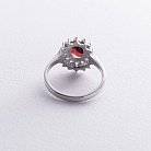 Серебряное кольцо с пиропом и фианитами GS-01-012-4110 от ювелирного магазина Оникс - 4