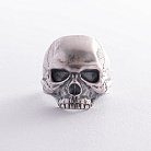 Серебряное кольцо с черепом (чернение) 112192 от ювелирного магазина Оникс - 4