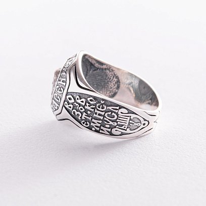 ﻿Срібна чоловіча печатка (чорніння) 112130 №8