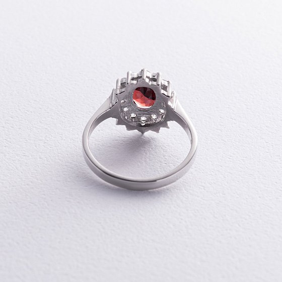 Серебряное кольцо с пиропом и фианитами GS-01-012-4110 №5