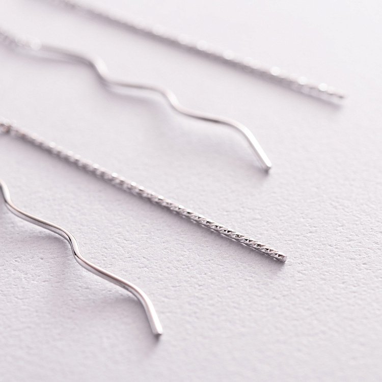 Висячі сережки "Міллі" у сріблі 123172 від ювелірного магазину Онікс - 2