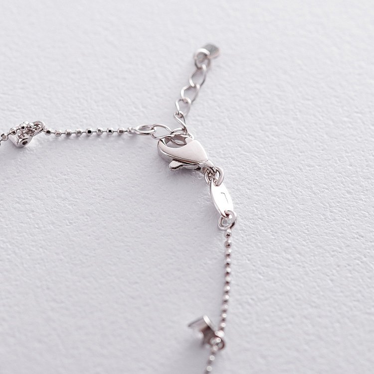 Золотой браслет с фианитами б04220 от ювелирного магазина Оникс - 2