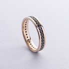 Обручальное кольцо с дорожкой бриллиантов (желтое золото) 239041622 от ювелирного магазина Оникс