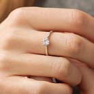 Помолвочное серебряное кольцо с фианитом 1106/1р-CZ от ювелирного магазина Оникс - 1