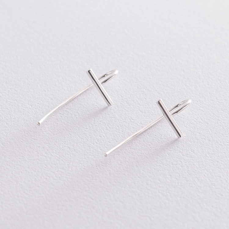 Срібні сережки "Беннет" 122996 від ювелірного магазину Онікс - 4