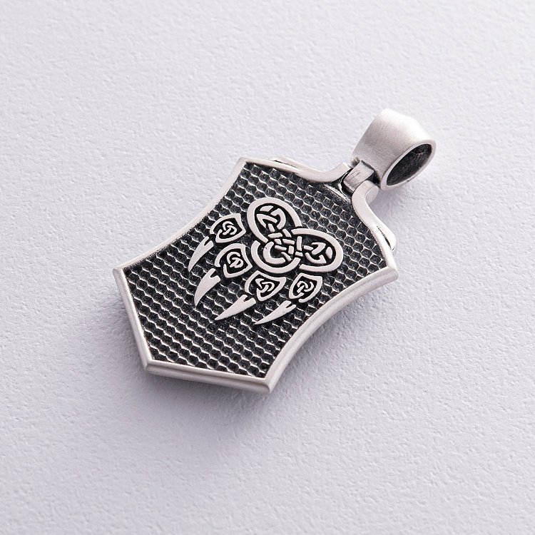 Серебряный кулон "Волк воет на луну" 376 от ювелирного магазина Оникс - 10